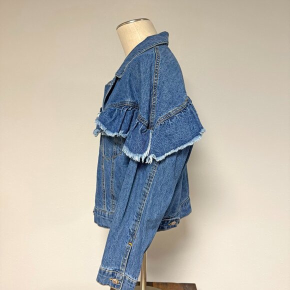 Love Tree Ruffle Denim Jacket - Picture 5 of 10